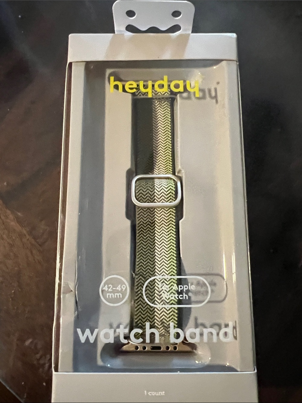 heyday Green and Black Woven Apple Watch Band